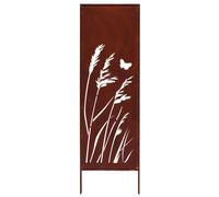Brise-vue en métal 160 cm x 50 cm - Aspect rouille patinée pour jardin - Pare-vue élégant en acier Corten - Clôture de protection de jardin résistante aux intempéries - Patine rouille naturelle avec