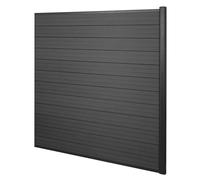 Wpc Pare-Vue Sarthe, Abat-Vent, Poteau En Aluminium Élément D'extension, 1,85m Anthracite Gris
