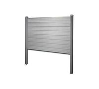 Pare-vue WPC Sarthe poteaux WPC à sceller élément de base 195cm gris