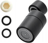 PARENCE - Aérateur de Robinet Pivotant 360° - Adaptateur Universel Économiseur d’Eau, Jet Réglable, Installation Facile, Anti-Éclaboussures, pour Cuisine & Salle de Bain - Embouts + Joints Inclus