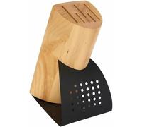PARENCE.- Bloc Porte-Couteaux Universel en Bois avec Base Antidérapante - Support Incliné pour 5 Couteaux - Design Moderne et Élégant)
