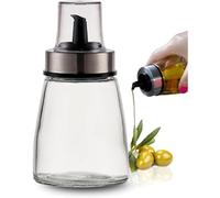 PARENCE.- Bouteille Huile 200 ml avec Bouchon Verseur - Distributeur en Verre et Acier Inox - Contenant pour Huile