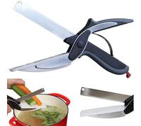 PARENCE - Cutter,2 en 1 Chopper Cutter & Multifonction Cuisine Aliments Ciseaux Remplacez Vos Couteaux de Cuisine et Planche à Découpe