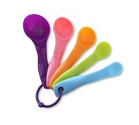 PARENCE.- Ensemble de 5 Cuillères Doseuses en Plastique Colorées - de 1 à 15 ml/g - Cuillères de Mesure Cuisine et Pâtisserie avec Anneau d’Accroche - Ustensile Dosage Précis) - Couleur aléatoire