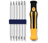 PARENCE - Jeu de 12 Tournevis avec Manche Ergonomique - Embouts TORX, Plat, Croix, Tri-Aile, Triangulaire, U - Acier Carbone Résistant