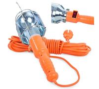 PARENCE - Lampe de garage portable 230V avec crochet - Douille E27 jusqu’à 60W - Lampe de Travail Câble 5 m - Interrupteur ON/OFF - Baladeuse atelier chantier certifiée CE - Ampoule non Fournie