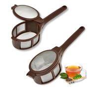 PARENCE.- Lot de 2 infuseurs à thé et épices avec poignée ergonomique - mini passoires à mailles fines pour infusion herbes, café, tisane - format 14x4x3 cm - 2 Pièces