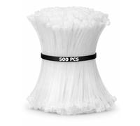 PARENCE. Lot de 500 Serre-Câbles 100 mm x 2,5 mm - 500 Serflexs Blanc - Colliers de Serrage Plastique - Organisation Fils Électriques, Bricolage, Maison - 500 Pièces