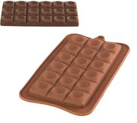 PARENCE.- Moule en Silicone Motif Tablette de Chocolat - Antiadhésif, Flexible et Réutilisable - 17 x 14 cm - Idéal pour Chocolats, Bonbons, Gâteaux, Glaces et Savons Maison