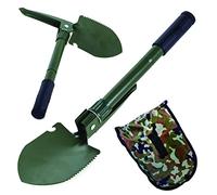PARENCE.- Pelle Pliante Multifonctionnelle avec Etui/Outils de Jardinage, de Camping - Pelle, Piosche, Scie, Ouvre bouteile - Tout en 1 Longueur dépliée : 41,5cm, Longueur plié : 16cm