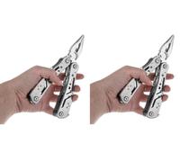 PARENCE.- Pince Multifonction 24 en1 - Outil Multifonction Avec 11 Embouts Tête de Tournevis - Pince/Couteau/Ouvre Bouteille/Tournevis/Ouvre boîte/Cutter ETC - Activité plein air, Randonnée (Lot de 2)