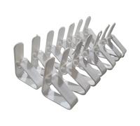 PARENCE - Set de 14 Pinces Clips Nappes Blanches - Robustes, Polyvalentes, et Prêtes à Utiliser pour Toutes Vos Occasions - Pince à nappes en Plastique - 4.5 CM, Blanc