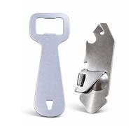 PARENCE - Set Décapsuleurs- 8cm & 10.5cm, Solides et Pratiques - Acier Inox supérieur renforcé - ouvre boite et ouvre bouteille, canette polyvalent, Gris