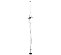 FLOS lampe à suspension PARENTESI D avec variateur (Blanc - acier / Élastomère)