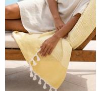 Paréo de plage à rayures avec franges - Grand sarong léger, serviette à séchage rapide pour , la piscine, le yoga, le pilates - Couvre-maillot polyvalent 90*170Étoffe