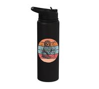 Paresseux Gâteau d'anniversaire Bougie Floral Animal Mignon Stainless Steel Insulated Water Bottle