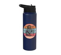 Paresseux Gâteau d'anniversaire Bougie Floral Animal Mignon Stainless Steel Insulated Water Bottle