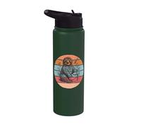 Paresseux Gâteau d'anniversaire Bougie Floral Animal Mignon Stainless Steel Insulated Water Bottle
