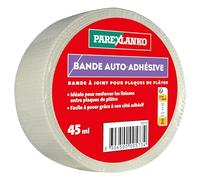 Parexlanko - Bande Auto-Adhésive en Fibre de Verre - Transparente - Jonction des plaques de plâtre - Murs intérieurs - Facile à utiliser - 50 mm x 45m