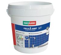 Parexlanko - Colle carrelage et joint en pâte - Colle & Joint 2 en 1 - Blanc - Pour mur intérieur - Spécial pièces humides - Prête à l’emploi - 1,5kg
