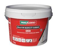 Parexlanko, Salle de bains et cuisine, Colle carrelage en pâte pour mur intérieur spécial pièces humides, 15kg