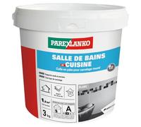 PAREXLANKO - Colle carrelage pâte - Salle de bains et Cuisine - 3kg | Spéciale pièces humides - Pour carrelage mural intérieur - Colle en pâte prête à l’emploi - Idéale salle de bains cuisine