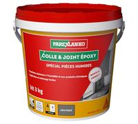 Parexlanko - Colle et Joint Epoxy - Gris foncé - Pour pose de carrelage - Anti-moisissures - Spécial pièces humides - Idéal douche et plan de travail - 3kg