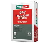 PAREXLANKO - Joint carrelage large - 547 PROLIJOINT RUSTIC - Beige - 25kg | Joints 6 à 50 mm - Pour dallages, pierres naturelles et plaquettes - Hydrofugé - Finition rustique décorative