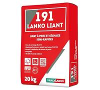 PAREXLANKO - Liant hydraulique pour chape - 191 LANKO LIANT - 20kg | Haute performance - Séchage rapide - Pose carrelage dès 24h - Intérieur/extérieur - Locaux P2 à P4S