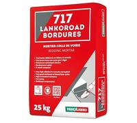 PAREXLANKO - Mortier-colle de voirie - 717 LANKOROAD BORDURES -A retrait compensé - Idéal pour bordures béton, mobilier urbain, îlots et enrobé - Durcissement rapide - Haute adhérence - Noir - 25kg