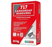 PAREXLANKO - Mortier-colle de voirie - 717 LANKOROAD BORDURES - Noir - 25kg | Retrait compensé - Pour bordures béton, mobilier urbain, îlots et enrobé - Durcissement rapide - Haute adhérence