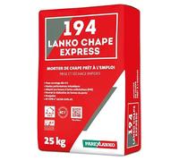 PAREXLANKO - Mortier de chape - 194 LANKO CHAPE EXPRESS - 25kg | Prise rapide - Pose carrelage dès 4h - Intérieur/extérieur - Pente facile - Pompable - Locaux P2 à P4S