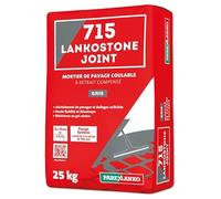 PAREXLANKO - Mortier de jointoiement pour pavés et dallages - 715 LANKOSTONE JOINT - Prêt à gâcher - Haute fluidité - Peut-être teinté - Pour allées, terrasses, rues pavées - Gris - 25kg