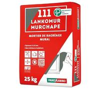 PAREXLANKO - Mortier de ragréage mural - 111 LANKOMUR MURCHAPE - 25kg | Ragréage 3 à 15 mm - Reprises murs et plafonds - Finition plane - Intérieur/extérieur - Compatible déco - Bas carbone