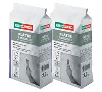 Parexlanko, Plâtre à Modeler pour réparation, enduit et moulage intérieur, 2,5kg (Lot de 2)
