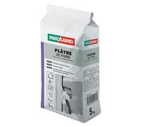 PAREXLANKO - Plâtre de Paris - 5kg | Plâtre fin intérieur - Réparation, rebouchage et scellement - Prise très rapide - Application facile