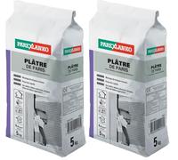 Parexlanko - Plâtre de Paris - Plâtre fin pour réparation, rebouchage et scellement en intérieur - Prise très rapide - 5 kg (Lot de 2)