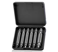 PARFCO 6 Pièces Extracteur de Vis, Set Taraud HSS 4341#0/#1/#2/#3/#4, Extracteur de Extracteurs et Démontes Boulons, Outil de Retrait de Vis pour Bois, Métal et DIY