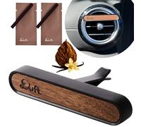 Parfum de voiture - Diffuseur à carreaux en métal + 2 cartouches (tabac et vanille)