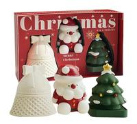 Parfums d'hiver 3 en forme de cloche avec Père Noël et arbre de Noël
