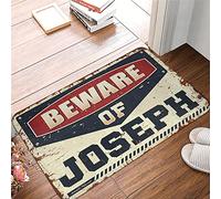 Pario Tapis d'entrée Beware Of Joseph | Matériau chaud anti-fatigue Accessoires de bar / paillassons pour entrée extérieure (40 x 60 cm)