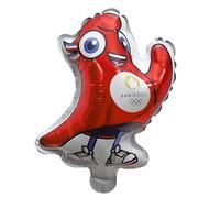 PARIS 2024 Ballon Aluminium 3D Mascotte Officiel 25 cm Déco Rouge