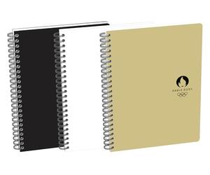 Paris 2024 lot de 5 cahiers A5 Ligné 7mm 180 Pages90g Reliure Intégrale,Couverture Carte,ColorisAssortis