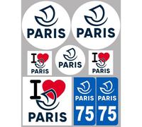 Paris - 8 Autocollants Variés - Sticker/Autocollant