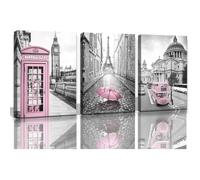 Paris Decor Toile murale pour salon chambre Tour Eiffel Impression sur toile Décoration murale pour salle 30x40cm cadres intérieurs