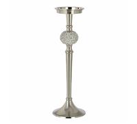 Bougeoir Design Sphère Diamant 36cm Argent