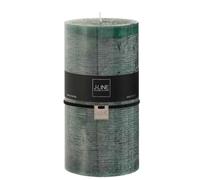Bougie Cylindrique Déco Junina 20cm Vert Foncé