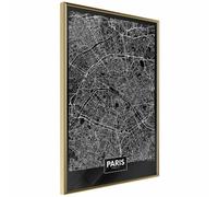 Paris Prix Affiche City Map Paris Dark 30x45 cm