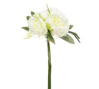 Paris Prix Atmosphera Créateur d'intérieur - Bouquet de Fleurs 4 Pivoines 31cm Blanc