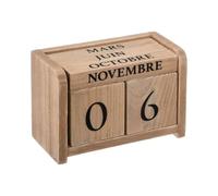 Paris Prix Atmosphera Créateur d'intérieur - Calendrier en Bois Colonial 11cm Naturel